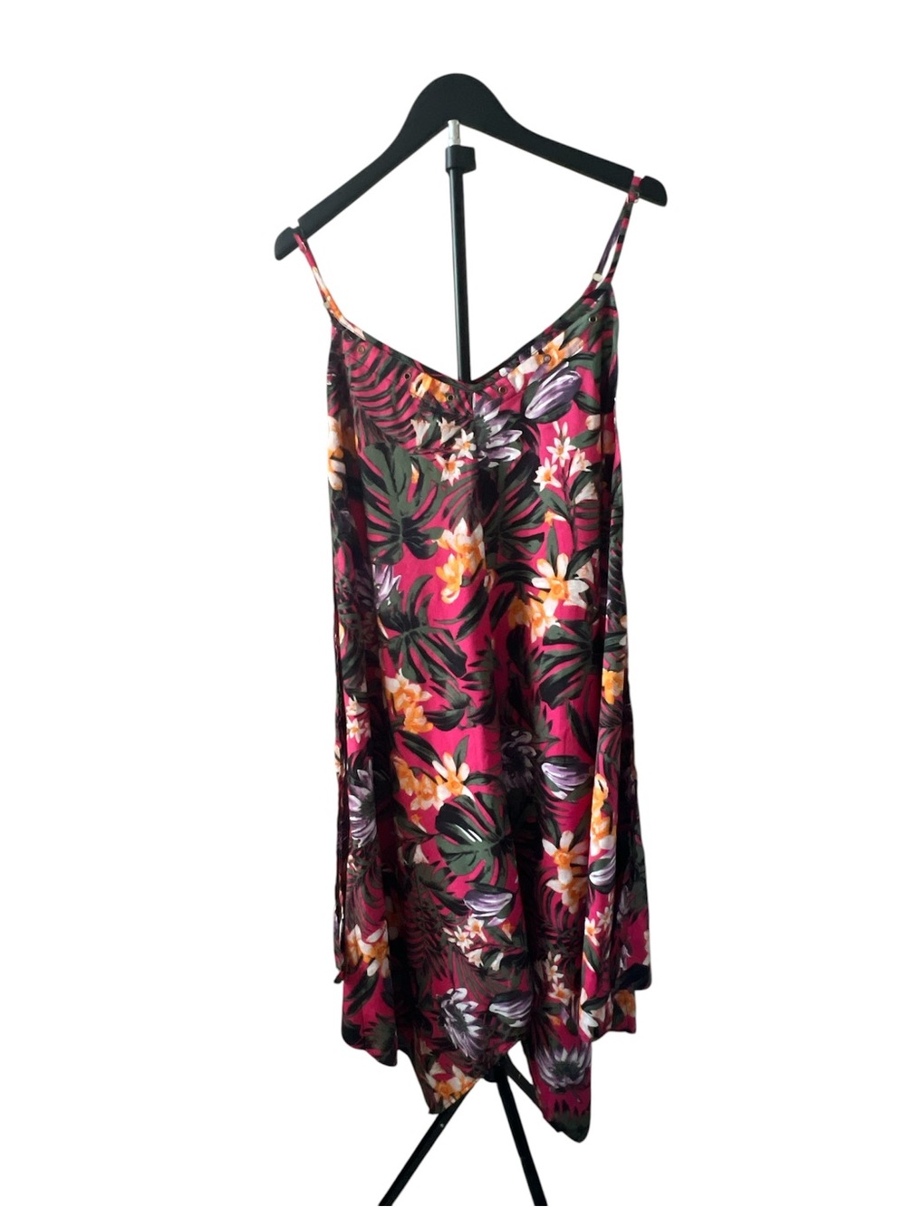 Speed Control NY Tropical Floral Slip Dress in Magenta and Green women’s 1X